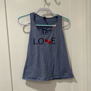 Women’s District Made size Medium Striped Blue Tank Top
